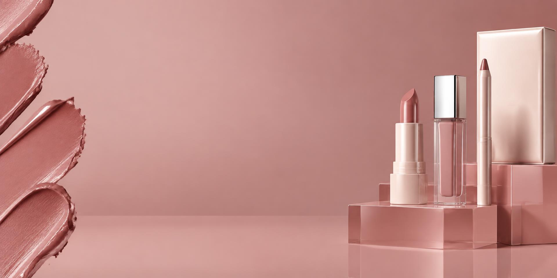 Illustrert kolleksjon av leppestift, gloss og lip liner